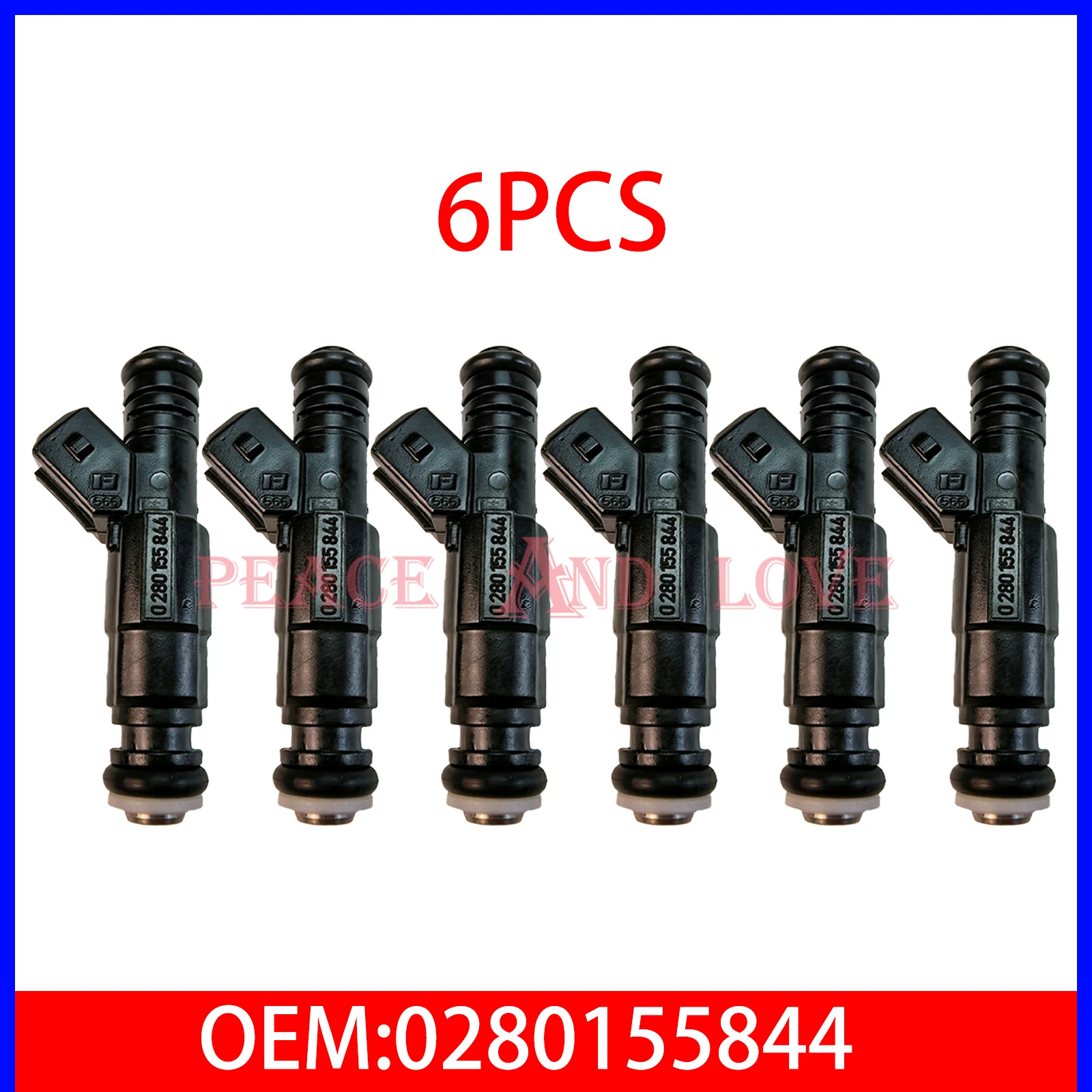 

6PCS Brand New Fuel Injectors 0280155844 WR2A-AA Fit For BMW E31 E32 E34 E38 3 5 7 8 SERIES 1985-2000 19lb 220cc