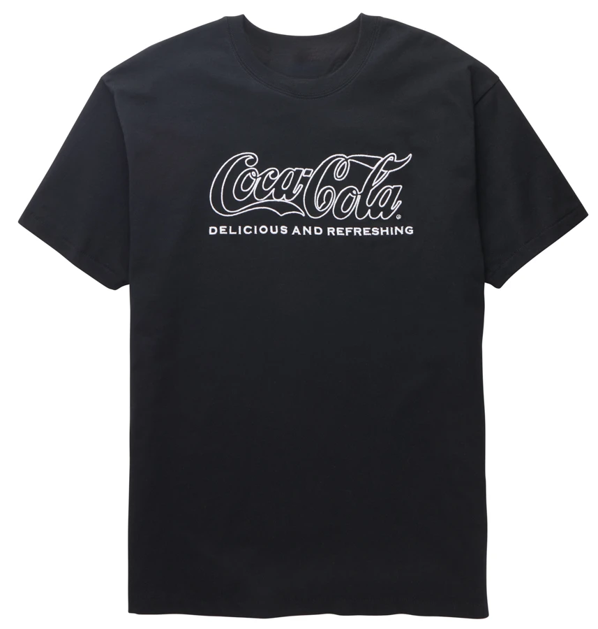 Y2k Cola Hollow Script Unisex Cotton Tee Graphic Printing High-end Luxury Unisex Style Both of Men and Women