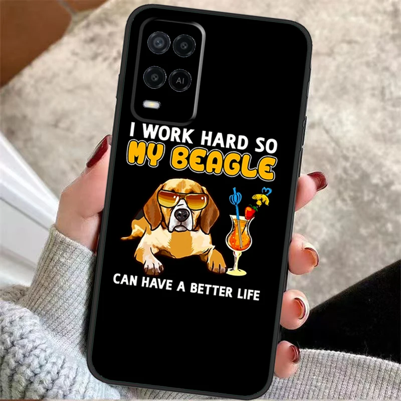 The Beagles Funny Cartoon Dog Case For OPPO A96 A76 A16 A98 A78 A58 A18 A15 A17 A77 A5 A9 A74 A94 A52 A72 A53S A54S A57S