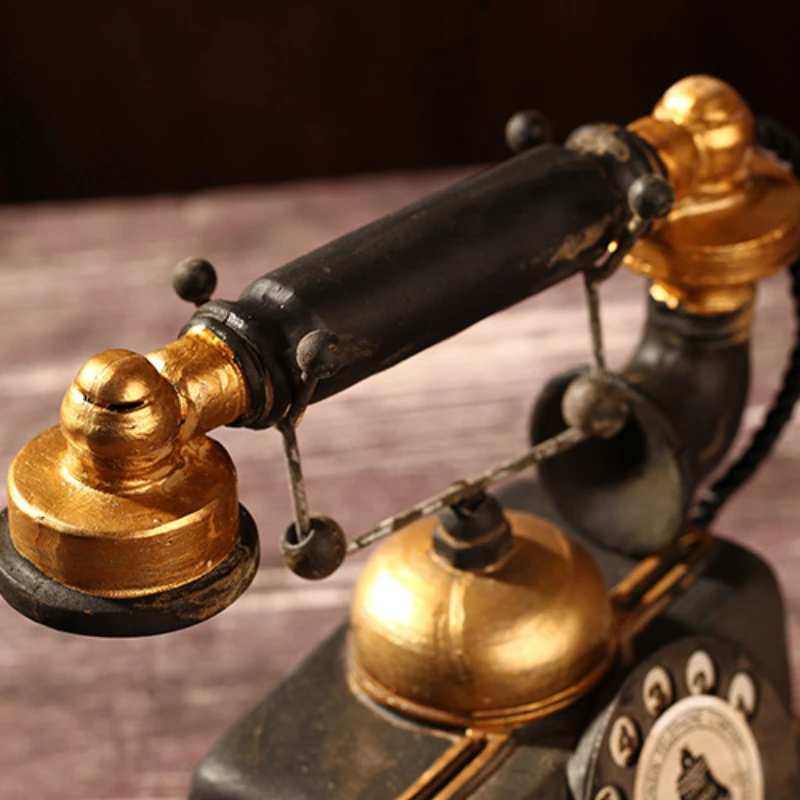 Decorazione vecchio e sporco artigianato telefono soggiorno telefono retrò antico telefono Vintage