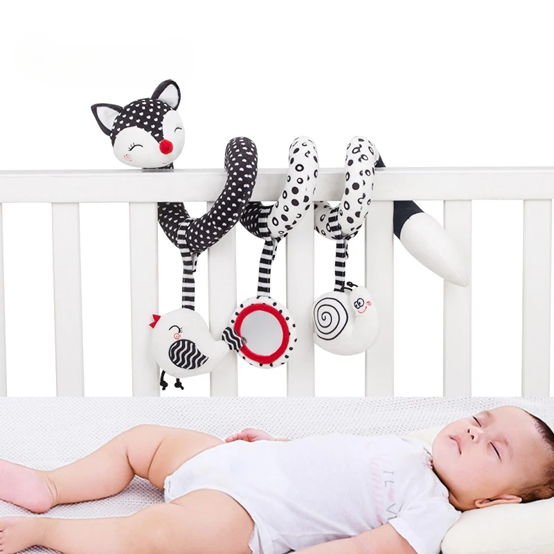 Newborn Black and White Visual Training Soothing Baby Plush Toys Pendant Baby  Toddler Toys