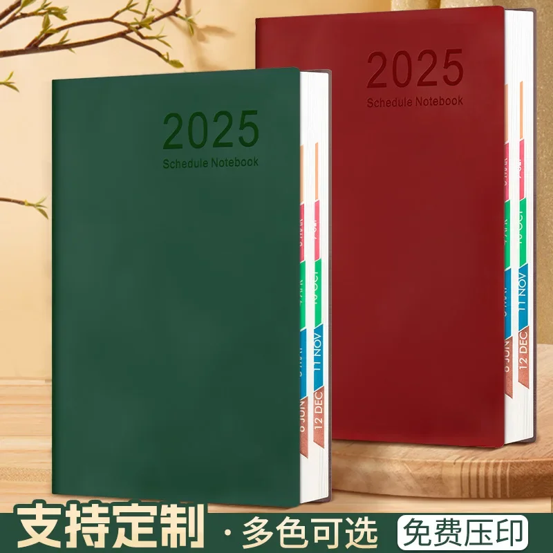 365 Days Daily Plan 2025 Efficiency Manual Almanac, Calendar Book Business Office Notepad Clock in Notebook planner organizer
