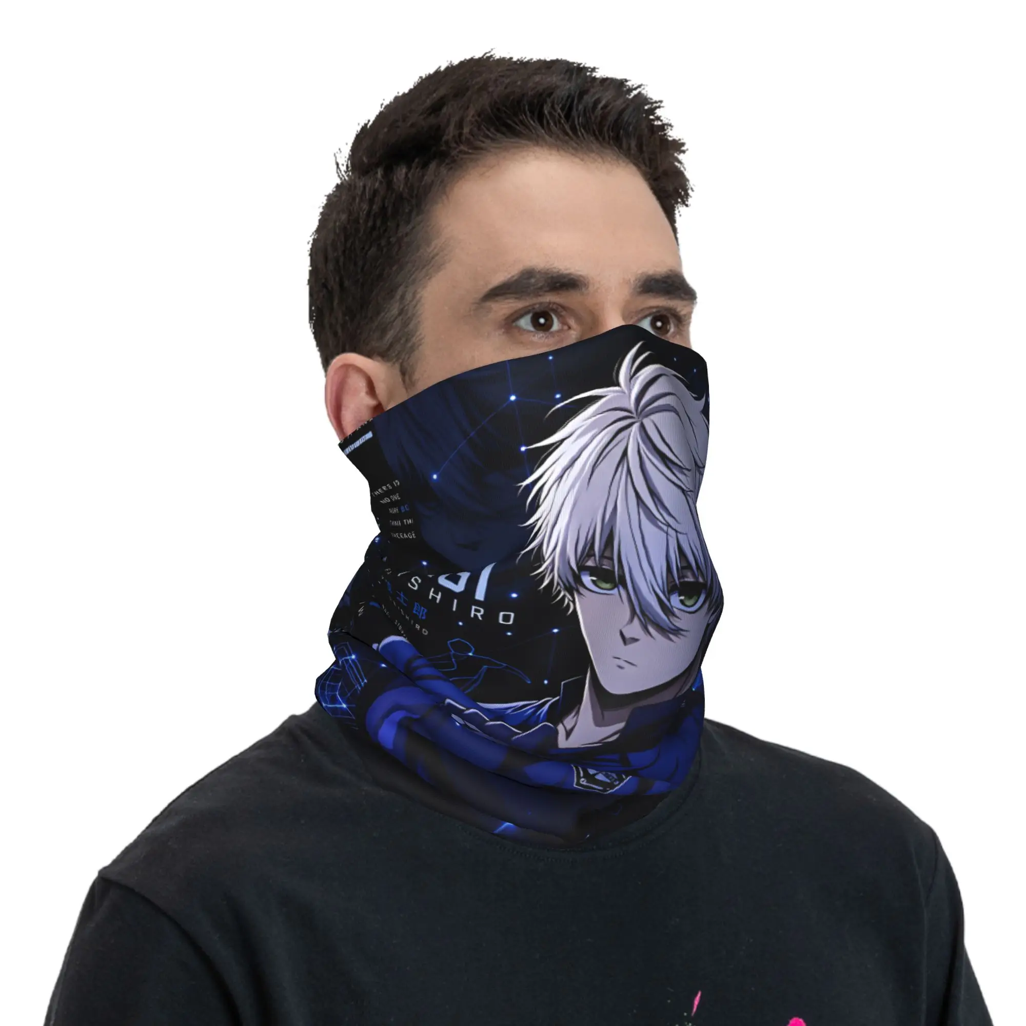 Manga Nagi Seishiro Bandana  y2k Funny Balaclava Autumn Riding Fishing Protection Cycling Mask Seamless Soft Face Cover Mask