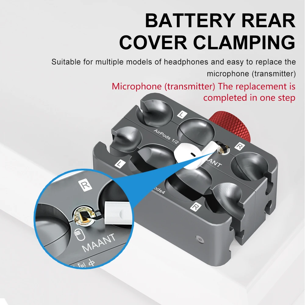 MaAnt P2 Earphone Repair Clamping Fixture for Airpods 1/2/3/4/ Pro/Pro12 Earphone Battery Maintenance Alignment Fixing Holder