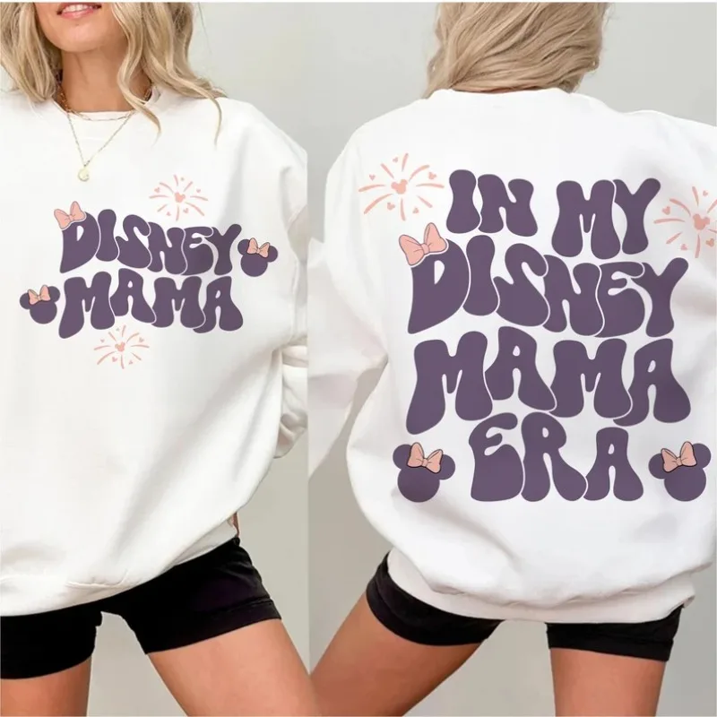 In My Disney Mama Era sudadera mujeres hombres sudaderas con capucha de algodón pulóver Otoño Invierno polar de gran tamaño Unisex Tops abrigos pareja