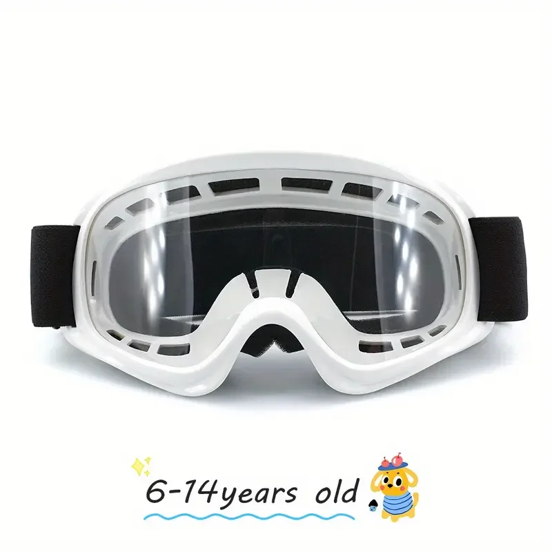 

Multi functional sports glasses for teenagers, with adjustable strap - multi-color frame and transparent lenses, UV protection f