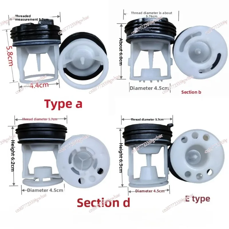 Filter Screen Water Plug and Sealing Ring for Little Swan Midea Drum Washing Machines