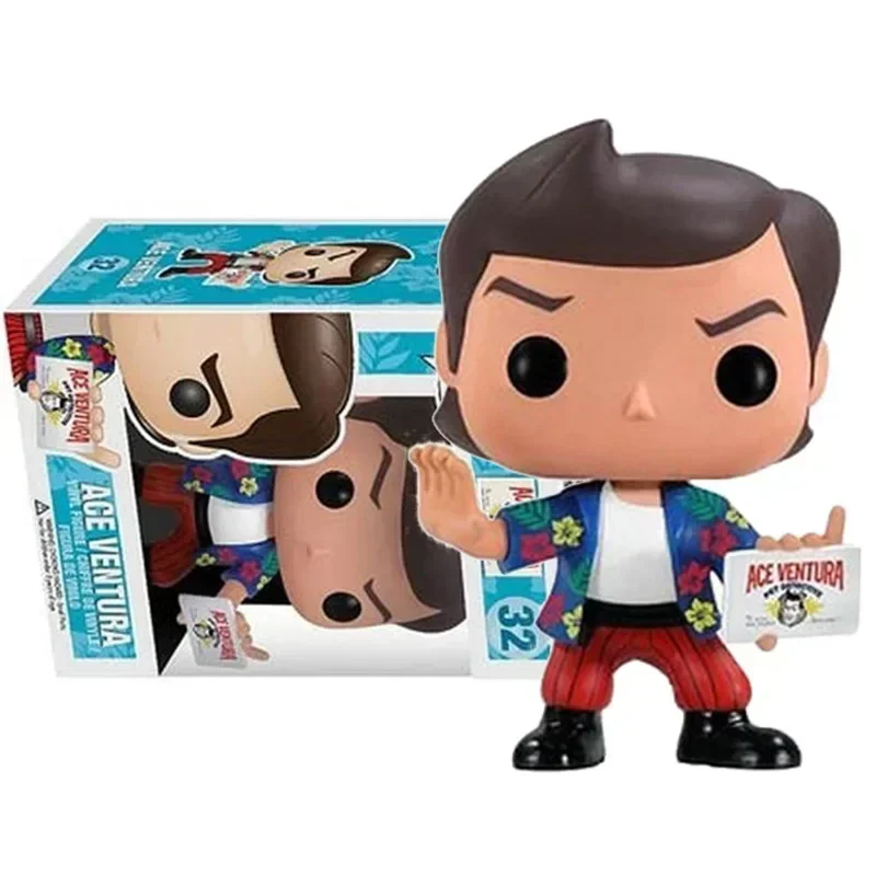 Funko Pop Movies Series ACE VENTURA #32 Pet Detective Pop Exclusive Vinyl Figure Toy Collections Doll Gifts Toys for Children