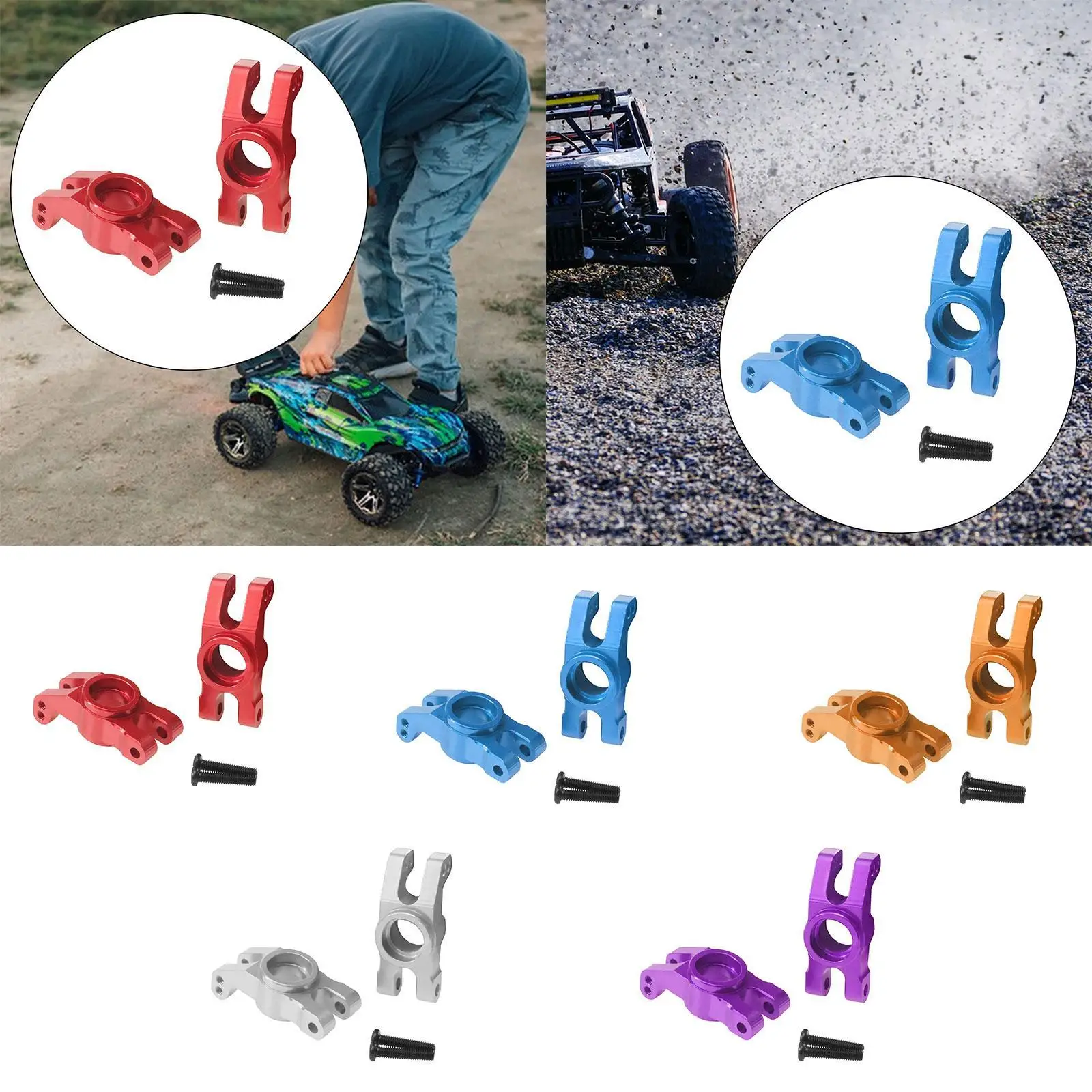 2x 1:14 RC Car Rear Wheel Hub Hobby Tool Accessories Sturdy Easy to Install Replacement Upgrade Parts for 14211 Crawler Model
