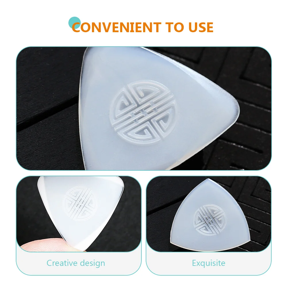 

4pcs Ruan Pick Nylon Stringed Instrument Plectrum Smooth Strumming Strong Sound Durable Wear Resistant Practical Long Time Use