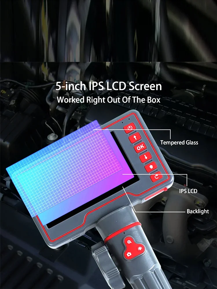 Steering Endoscope Camera 1m-5m HD 1080P 6MM/8.5MM Steering Industrial Borescope Endoscope Camera For Car Inspection Camera