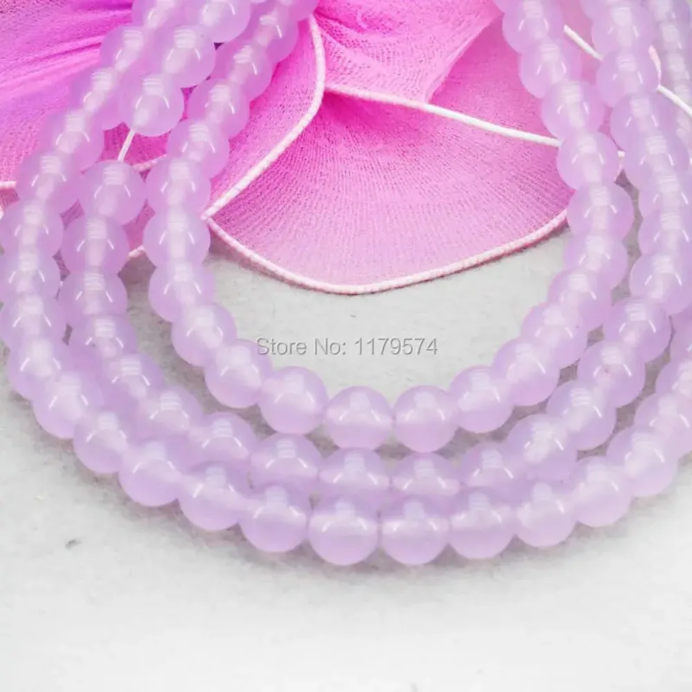 8mm Hot Sale Purple Mauve Alexandrite Accessories Crafts Loose Round Beads Gems Stone Jewelry Making Design 15inch Women Gifts