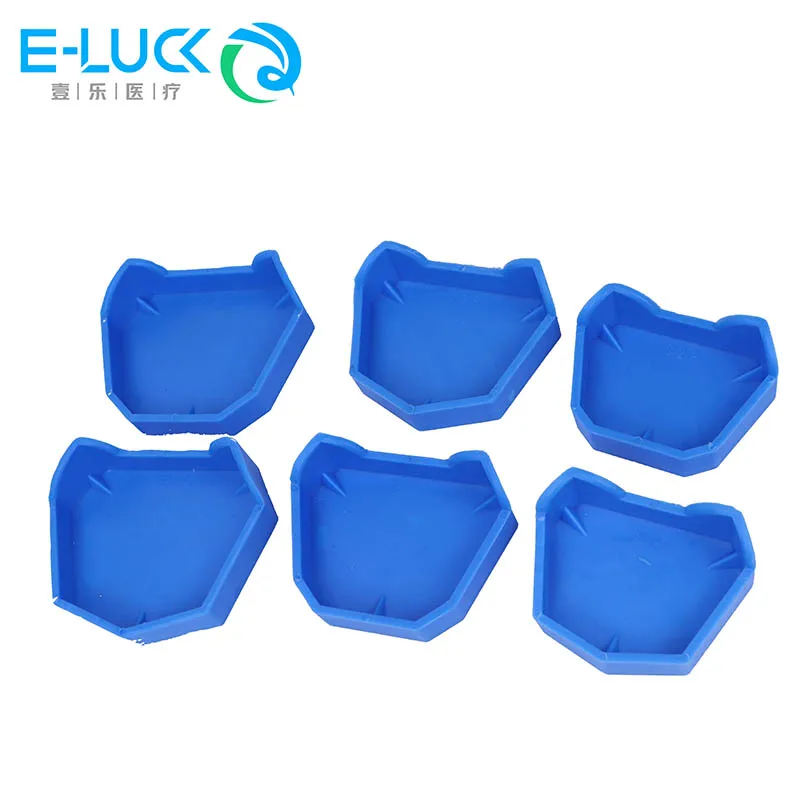 6Pcs/Set 3 Sizes Dental Mold Plaster Base Denture Tray  Plastic Tray Base Dental Lab Former Base Kit for Oral Hygiene Care