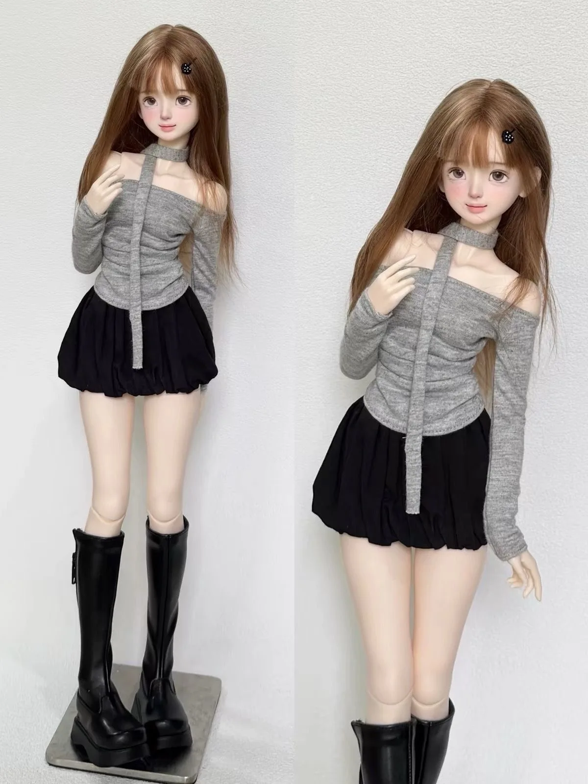 （customization 30day）BJD doll clothes suitable for azone 1/4 size Cute suspender skirt clothing set doll accessories (3 points)