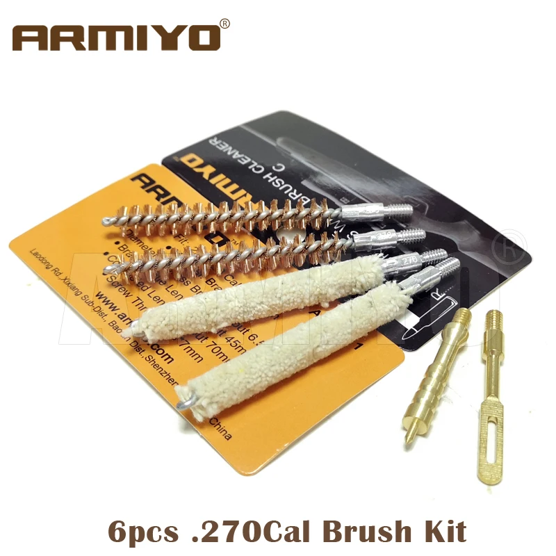 Armiyo.22Cal 5,56mm Pipeline Carbon Deposits Reinigung Pinsel Kit Tupfer Messing Patch Puller Halter Mit Seil Jagd Zubehör – Detail 5