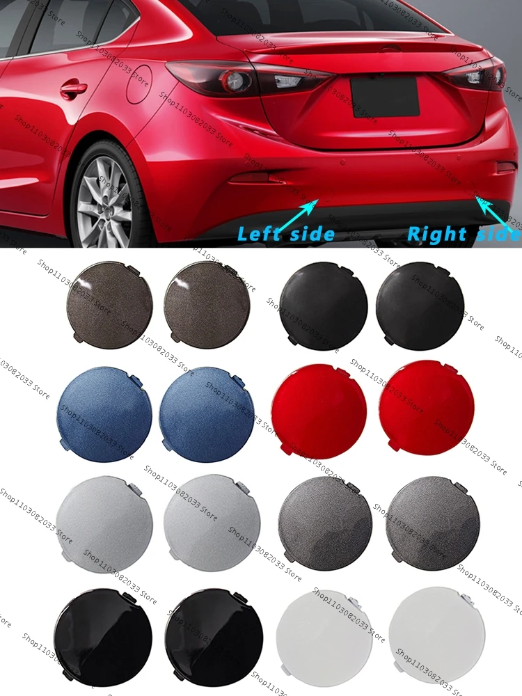 For Mazda 3 Sedan 2014-2018 Rear Bumper Tow Hook Eye Cap Trailer Cover Hauling Eye Trailer Cap BHN1-50-EL1-BB   BJS7-50-EL1-BB