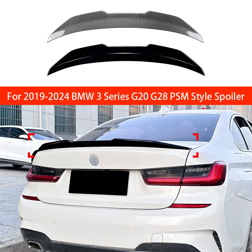 

For BMW 3 Series 2019-2024 G20 G28 320i 330i PSM Style Rear Trunk Spoiler Wings M3 Rear Trunk Tail Wing Bodykits Tuning
