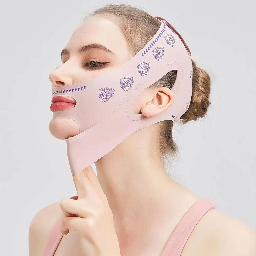 Double-deck Face Slimming Bandage Face Lifting Belt V Band Chin Strap Line Lift Cheek Wrinkle Up Beauty Anti Shaper B0r3