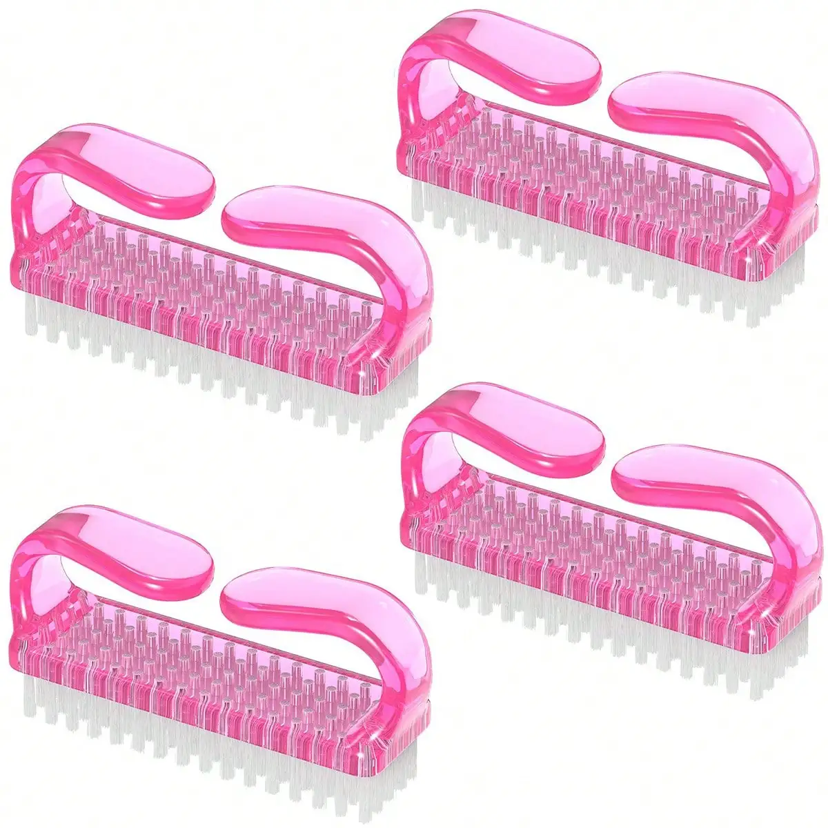 4pcs/Set Nail Art Tools Kit With Large Nail Polish Brush, Dust Brush, Cleaning Brush And Cuticle Pusher Cleaning Brushes
