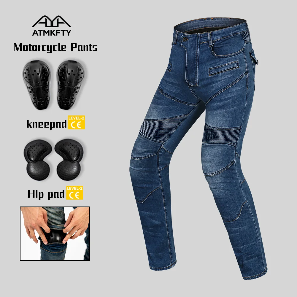 New Motorcycle Pants, Riding Jeans, Anti-fall, Classic Motorcycle Rider Pants, Racing Pants for All Seasons