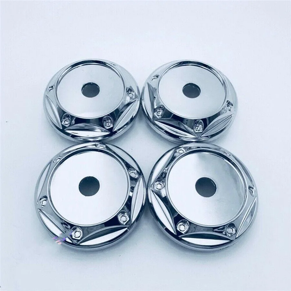 4Pcs 68mm Car Wheel Center Cap Hub SUV Tyre Rim Hub Cap Cover ABS Chrome New Convex Cover High Cover Electroplating Color
