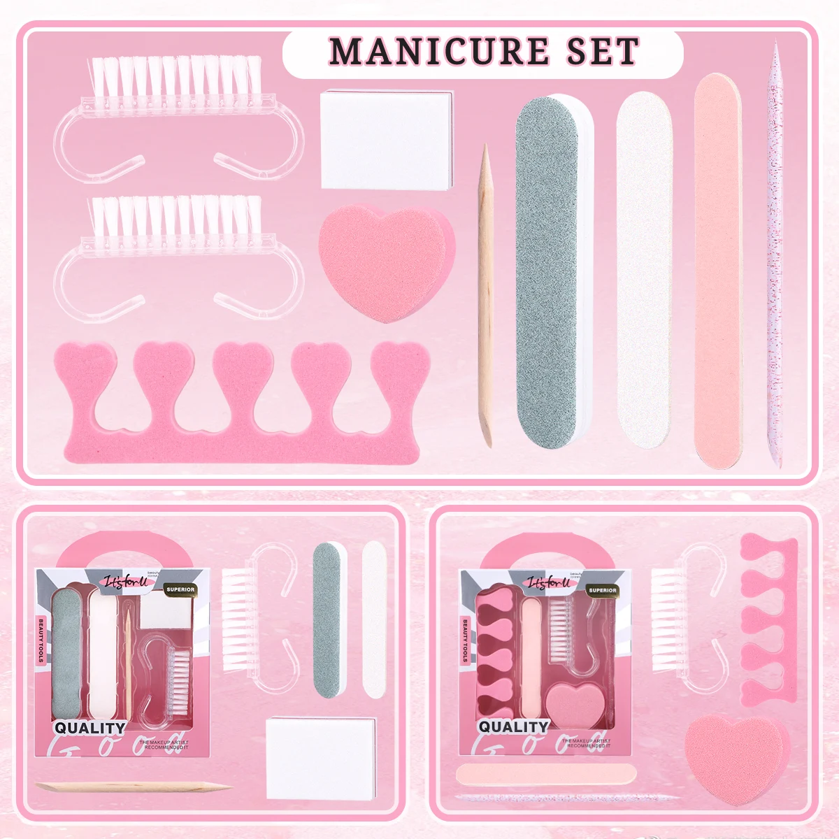 5pcs Nail Tool Set, Easy to Operate Without Hurting Nails, Suitable for Family Salons and Essential for Nail Lovers.