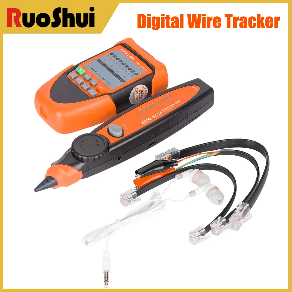 

Professional Digital Network Wire Tracker Low Noise Design For RJ11/RJ45 & Cat5/Cat6 UTP/STP Line Tracing Electronic Instrument