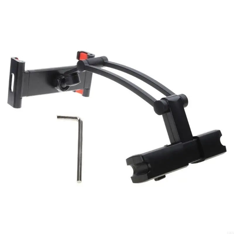 G5GA Telescopic Car Rear Pillow Phone Holder Car Stand Rear Headrest Mounting Bracket Fit for Phone Tablet 4.7-12.3 Inch