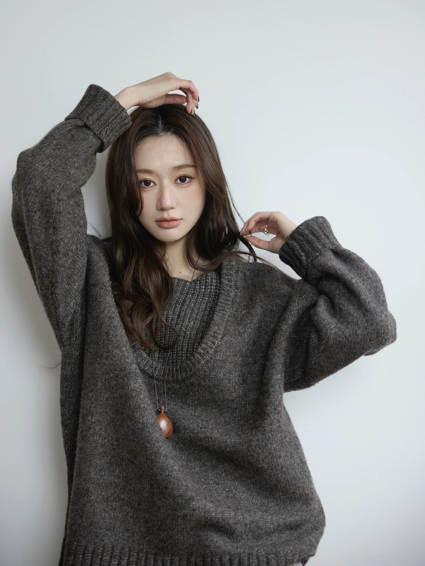 

Комплект из терможилета и свитера из шерстяной смеси Camelux в полоску, женский, модный, для многослойного ношения, из высокоточной вязки, мягкий, с круглым вырезом