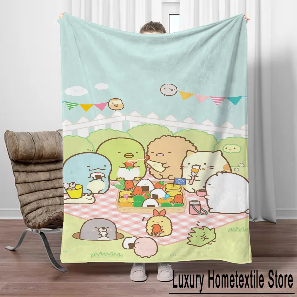 Fluffy Soft Blankets for Winter Fleece King Size Sumikko Gurashi Lovely Warm Sofa Camping Custom Kids Blanket Microfiber Bedding