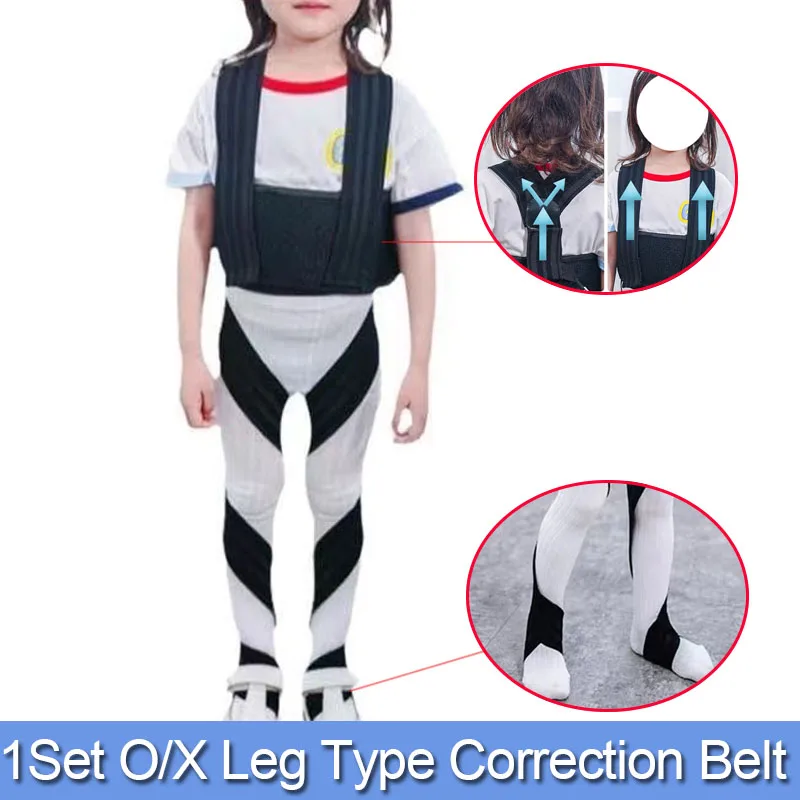 1Set Children\'s Leg Corrector-XO Type Correction Belt-Adjustable Leg Foot Internal Rotation External Rotation Correction Belts