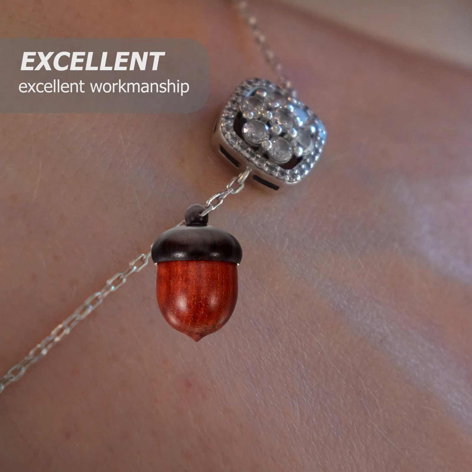 

Nut Pendant Acorn Jewelry Wood Decorations Can Be Opened Keychain Accessories Charms Craft