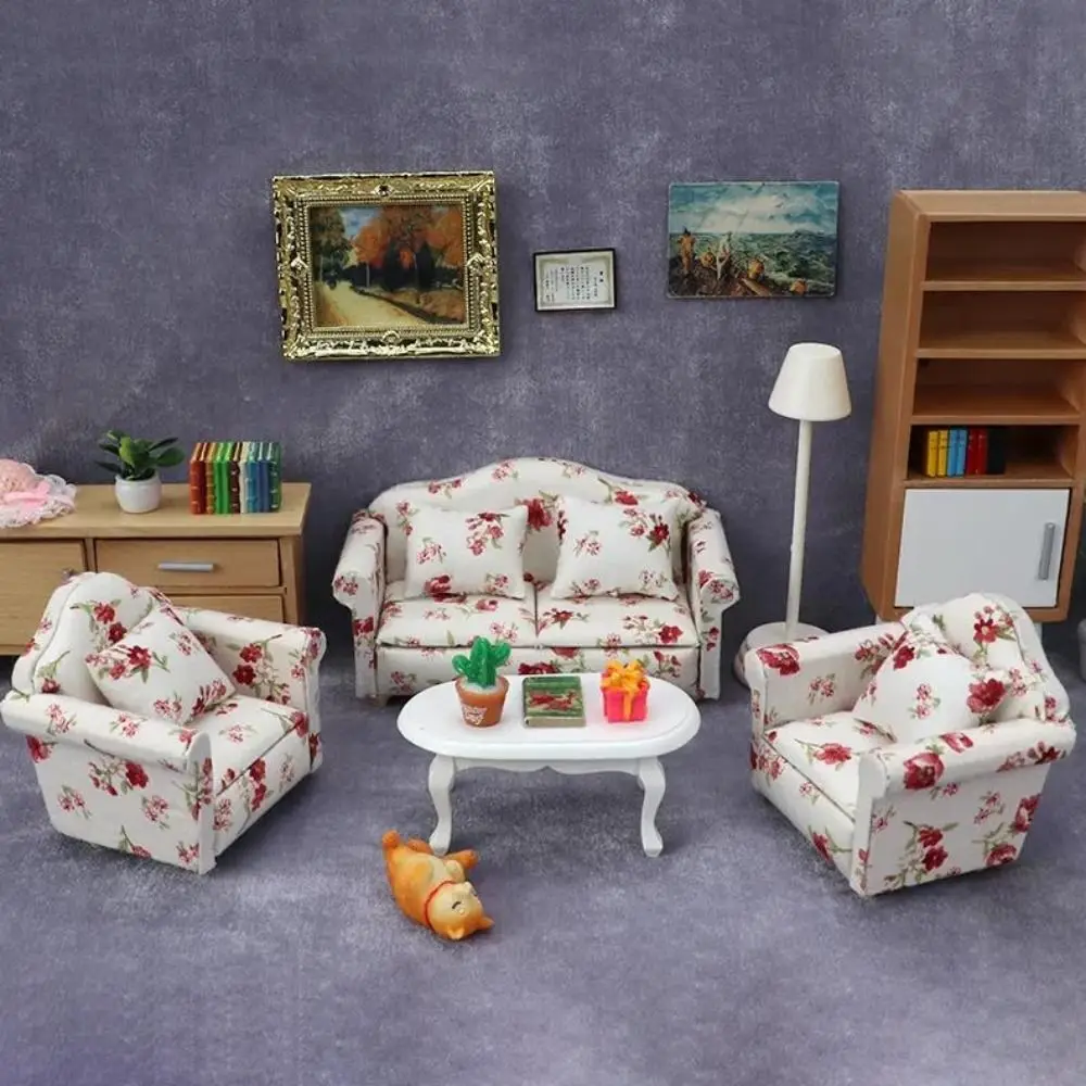 إكسسوارات بيت الدمية المصغرة 1:12 مجموعة وسائد أريكة الدمى الصغيرة لطيف محاكاة أثاث بيت الدمى متعدد الأنماط #5