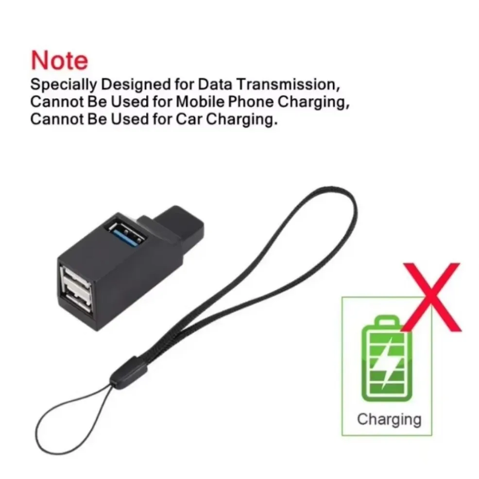 High Speed USB 3.0 2.0 HUB Adapter Extender Mini Splitter Box 1 to 3 Ports High Speed USB 2.0 For PC Laptop U Disk Card Reader