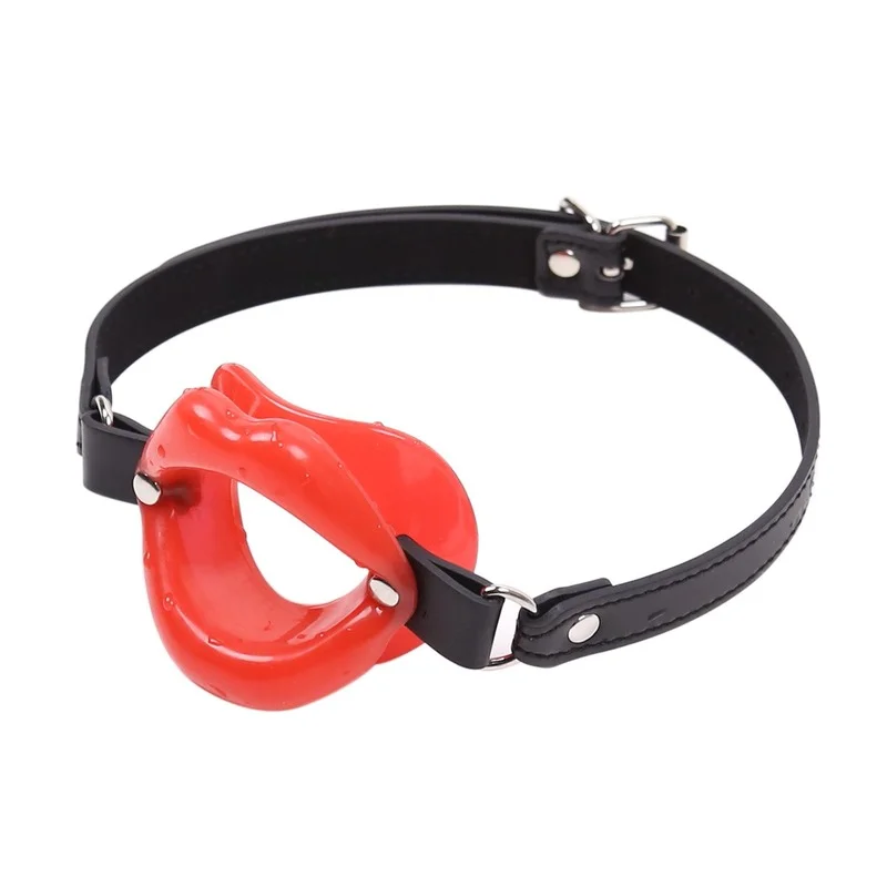 Red Silicone Lips Sex Slave O Ring Open Mouth Gag Oral Bdsm Bondage Restraint Roleplay Erotic Toy Sex Toy for Couples