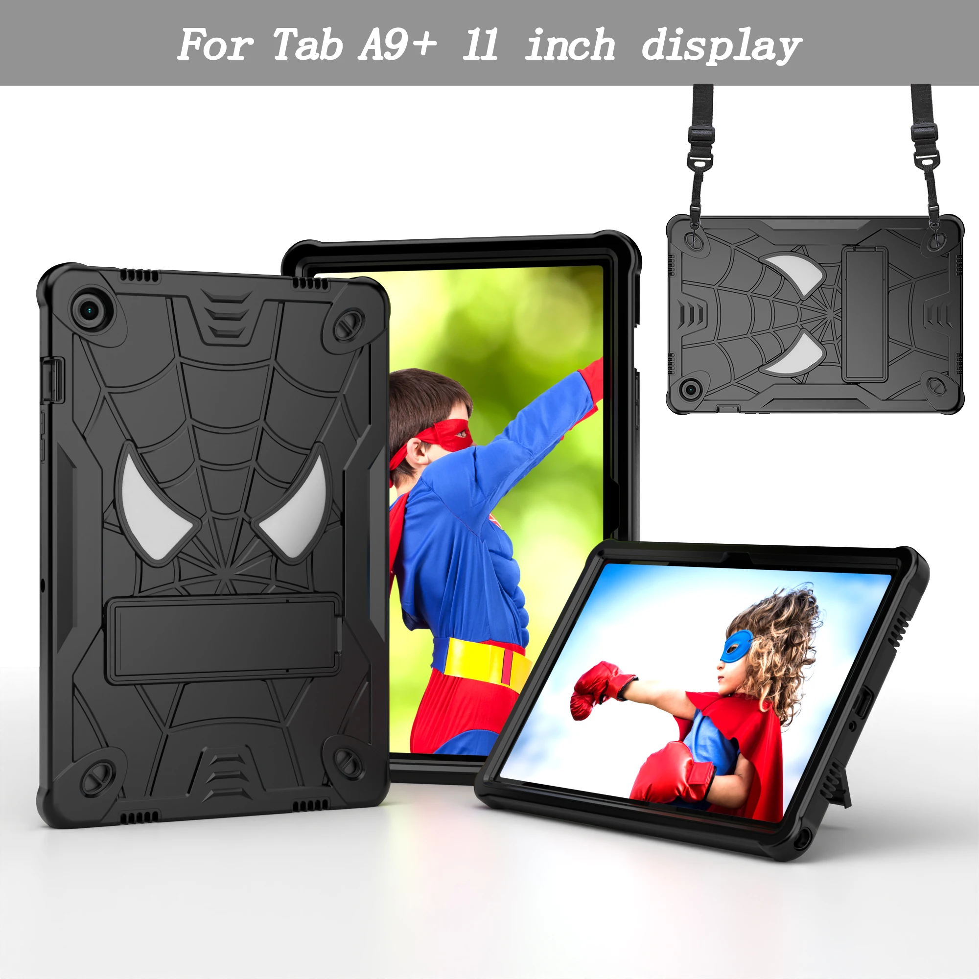 Stand Case For Samsung Galaxy Tab A9 SM-X110 X115 X117 A9 Plus SM-X210 X216B X218U Full Body Protect Cover Shockproof Kids Funda