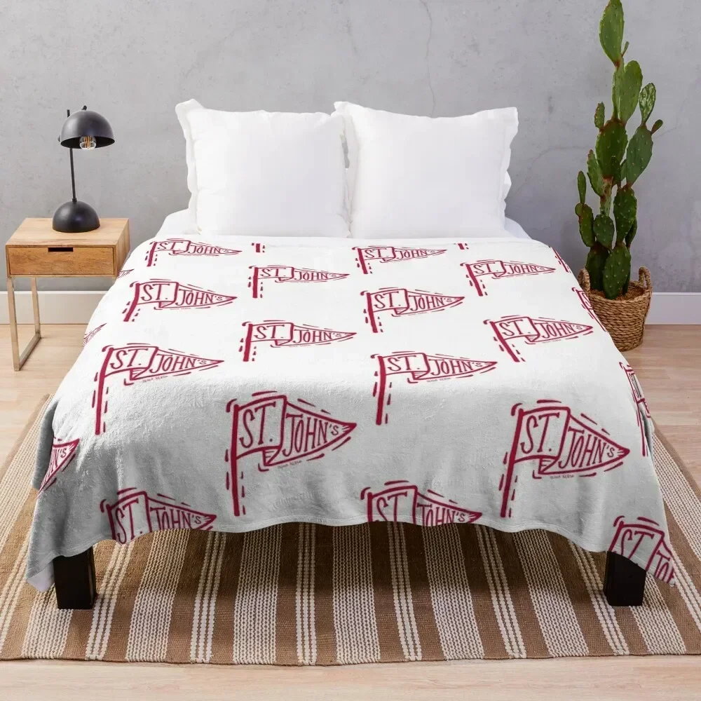 

Saint John’s Johnnies Flag Throw Blanket for sofa Single Bed linens Luxury St Blankets