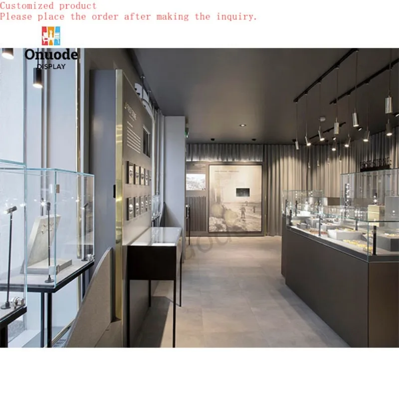 

Изготовленный на заказ дизайн магазина часов по индивидуальному заказу и полный набор решений для демонстрации мебели для демонстрации роскошных часов и торгового центра