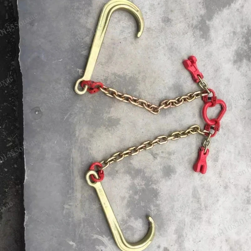 Road Rescue Truck Wrecker Accessories, Heavy Duty Hook Chain & Loquat Hook, Crane Lifting Parts for Trailer Towing
