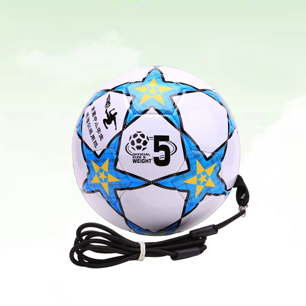 Equipo de entrenamiento de fútbol para niños, balón de fútbol duradero de Pvc con cuerda, herramienta de práctica portátil para equipo de estudiantes
