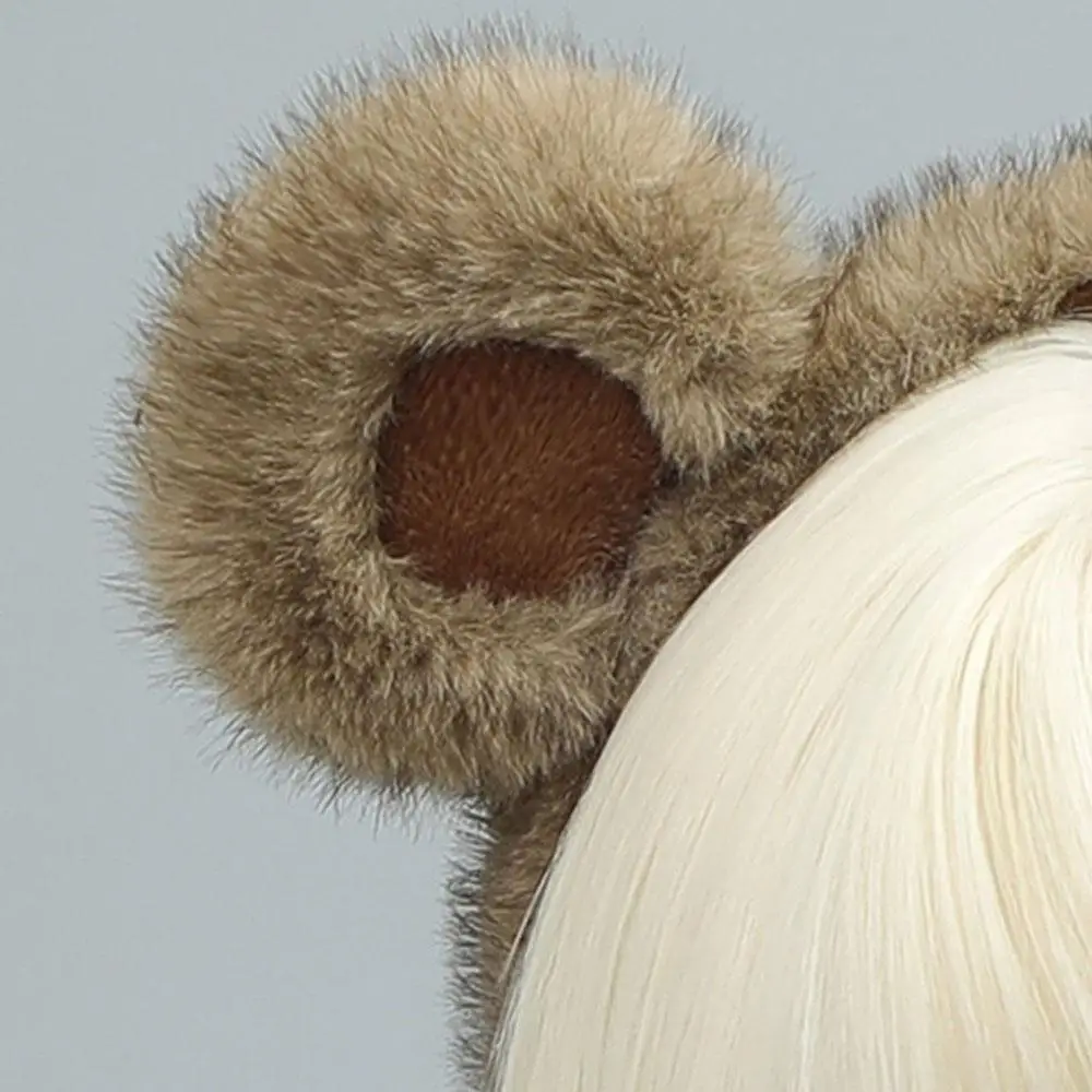 

Halloween Party Cosplay Head Hoop Animal Headdress Cartoon Hair Bands Little Bear Tail And Ear Shape Hair Hoop Plush Headband