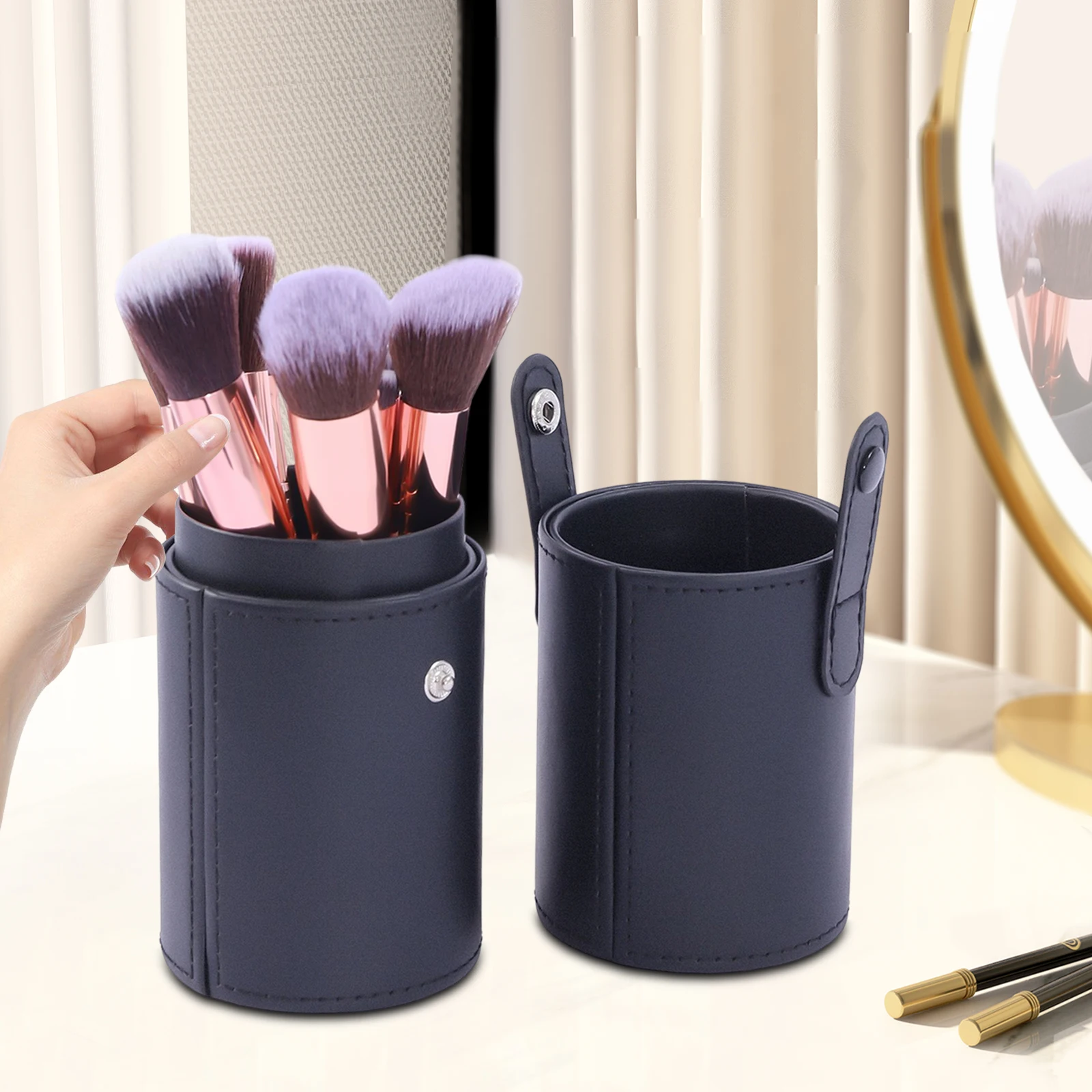 

Brush Box Organizer Storage Tools Desk Case Cosmetics Office Table Rack Holder Make Up Pen Make-up Brushes Case