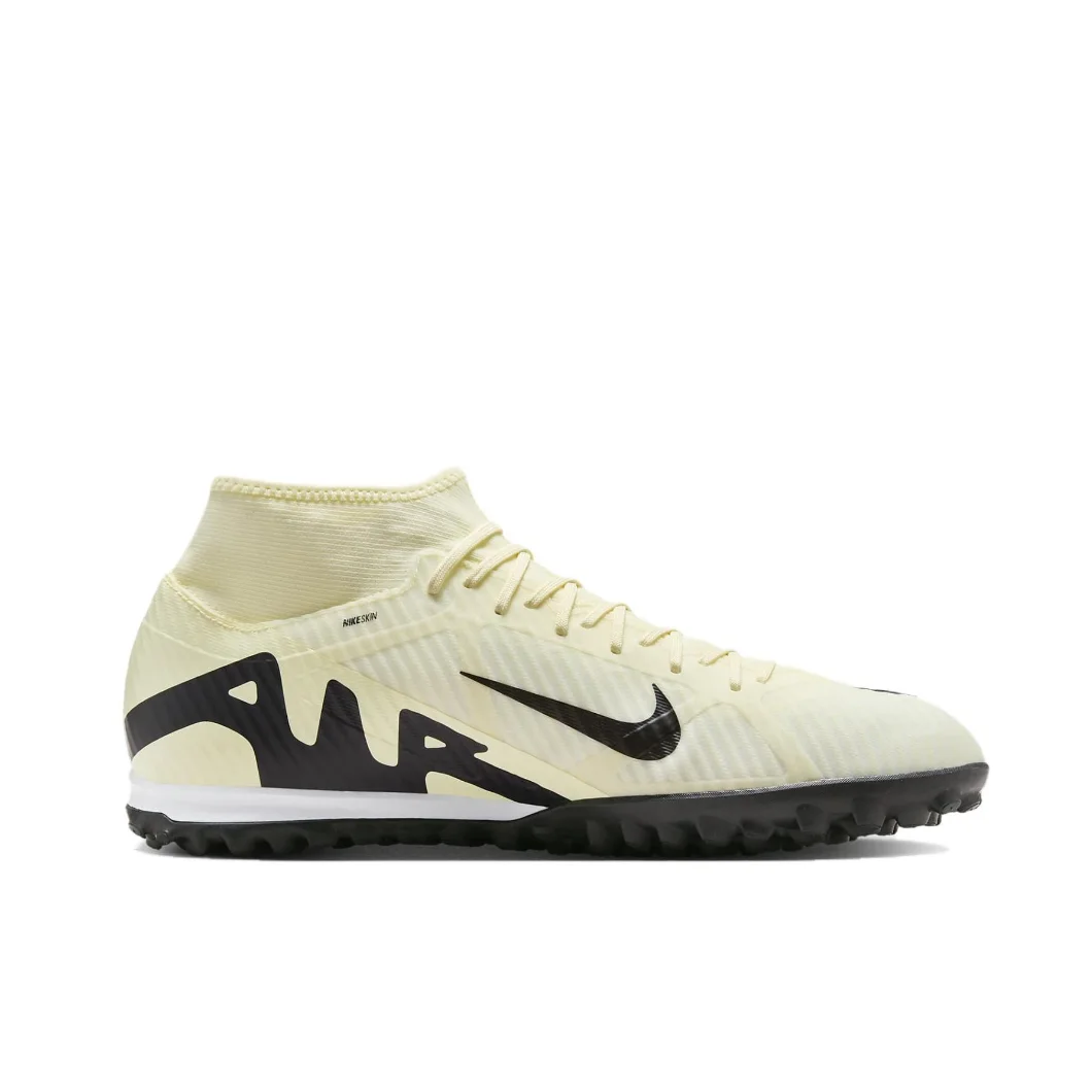 Zapatillas de fútbol Nike Original Beige Mercurial Superfly 9 TF para hombre, agarre cómodo, césped artificial duro antideslizante