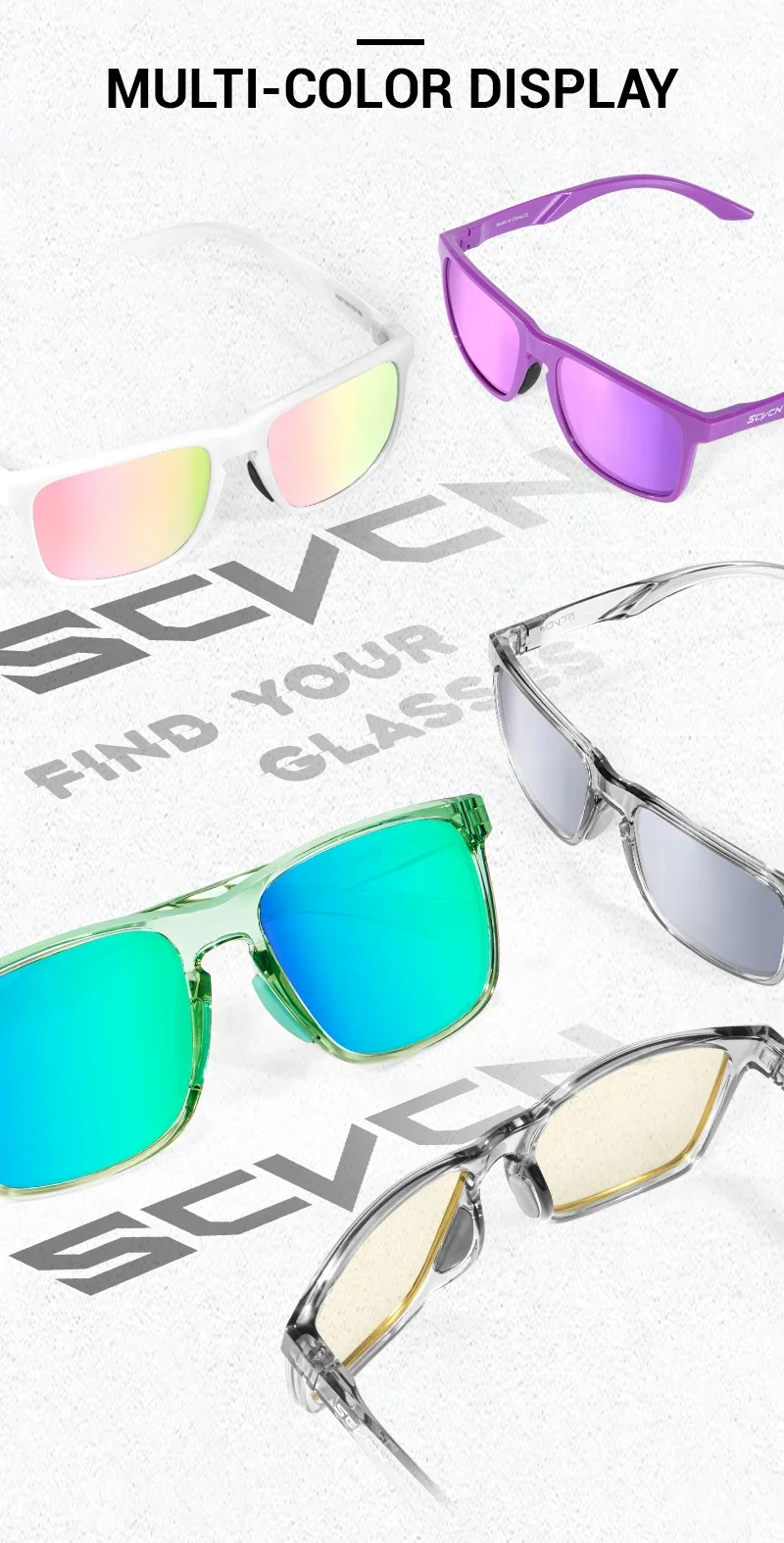 SCVCN Polarisierte Wanderbrille Angelbrille Fahrradbrille Modische UV400 Fahrradbrille für Herren MTB Sport Fahrradbrille Outdoor – Detail 6