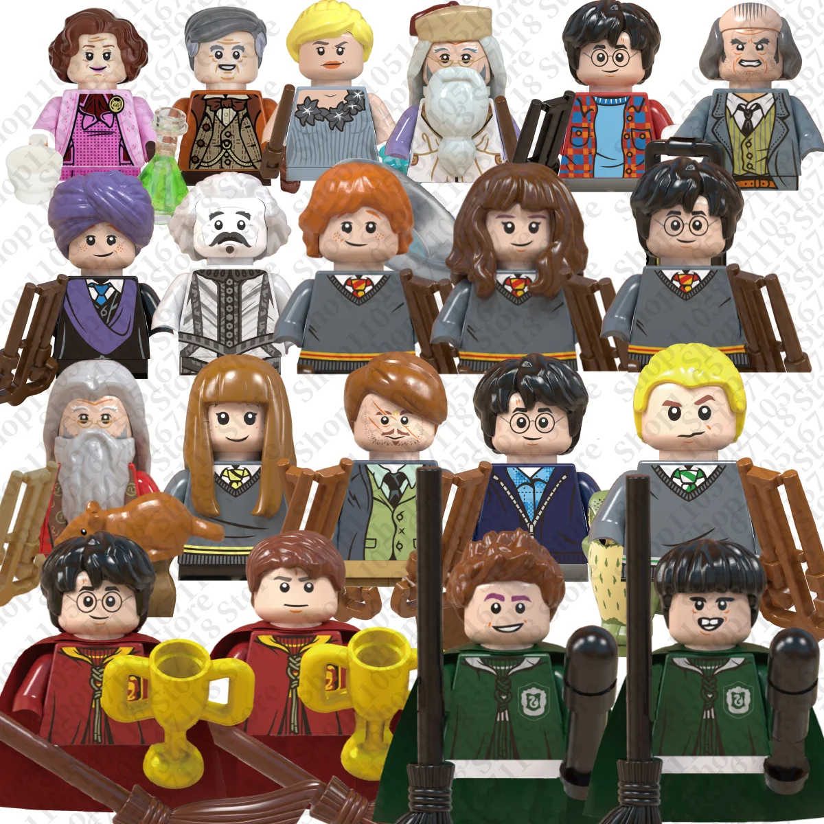 

HOT movie Harry Potter kids figure building block Fred Weasley Griphook Dean Thomas Dumbledore toys brick toys festival gifts