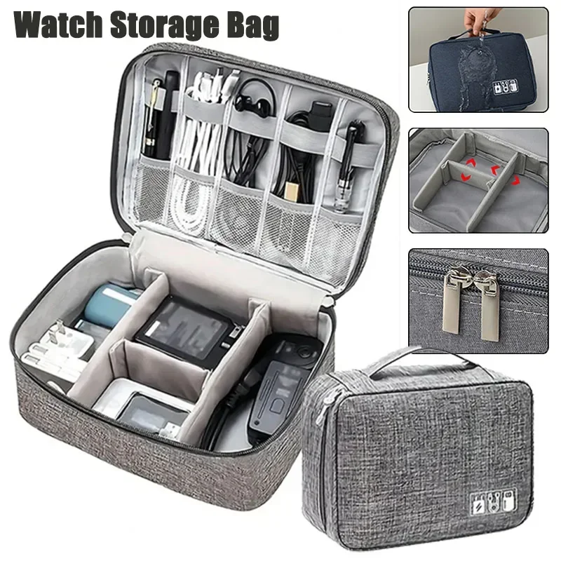 Cable Storage Bag Waterproof Digital Electronic Organizer Portable USB Data Line Charger Plug Storage Bag Travel Cable Organizer