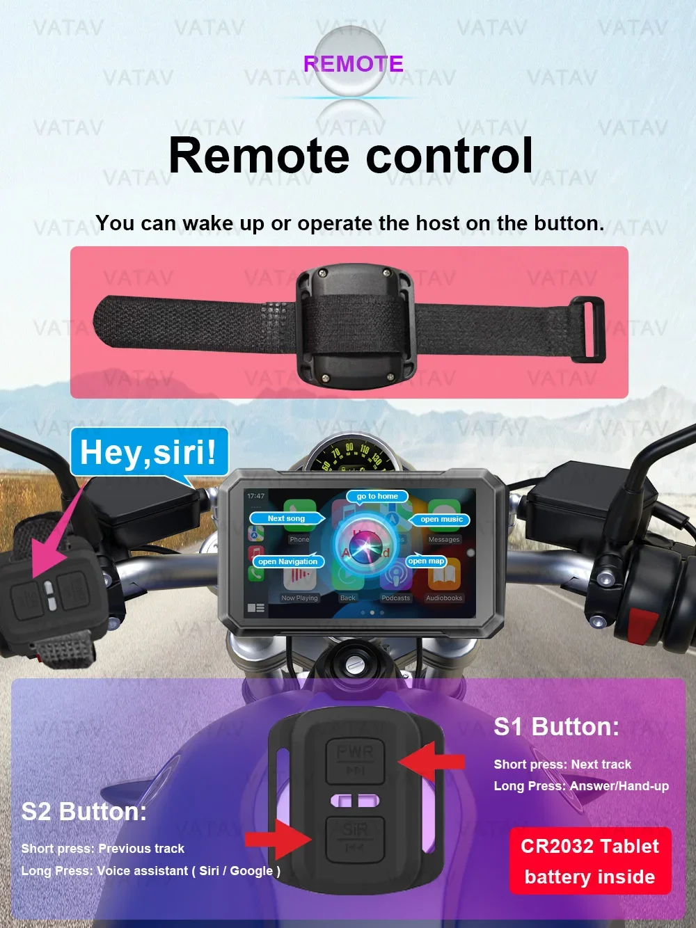 Navegador especial para motocicleta C7 PRO, 7 pulgadas, compatible con CarPlay, Android, táctil, exterior, Ipx7, impermeable, Sunsceen, externo, portátil