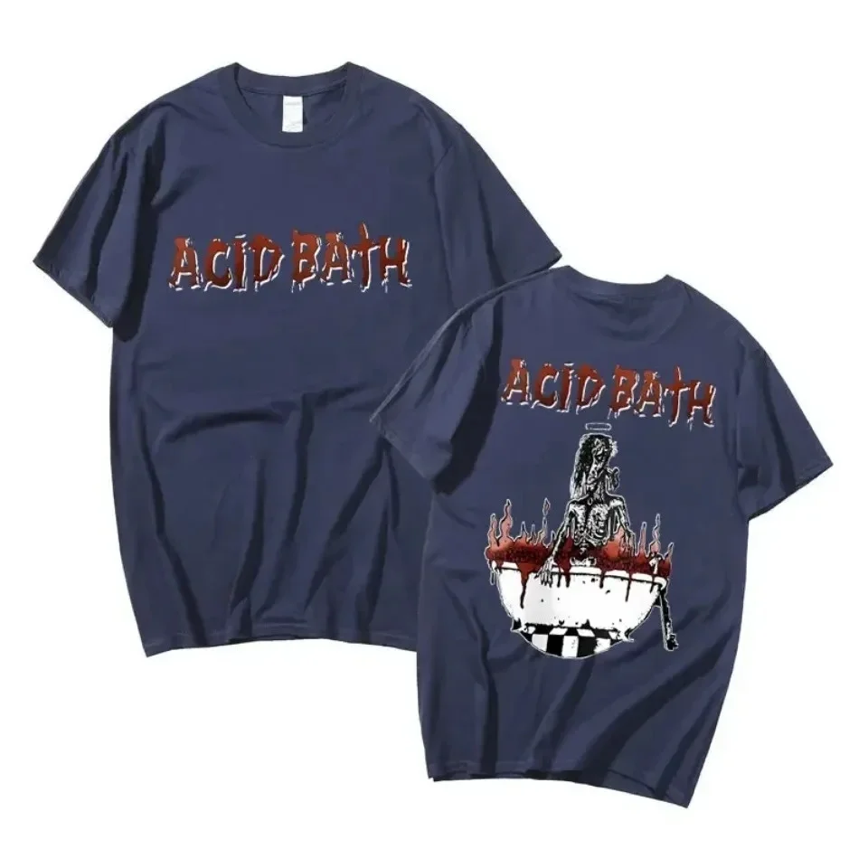 

Classic Crew Neck T - Shirt with Acid Bath Dark Art Creative - Inspired Graphic Featuring Music Art for Fans Acid Bath
