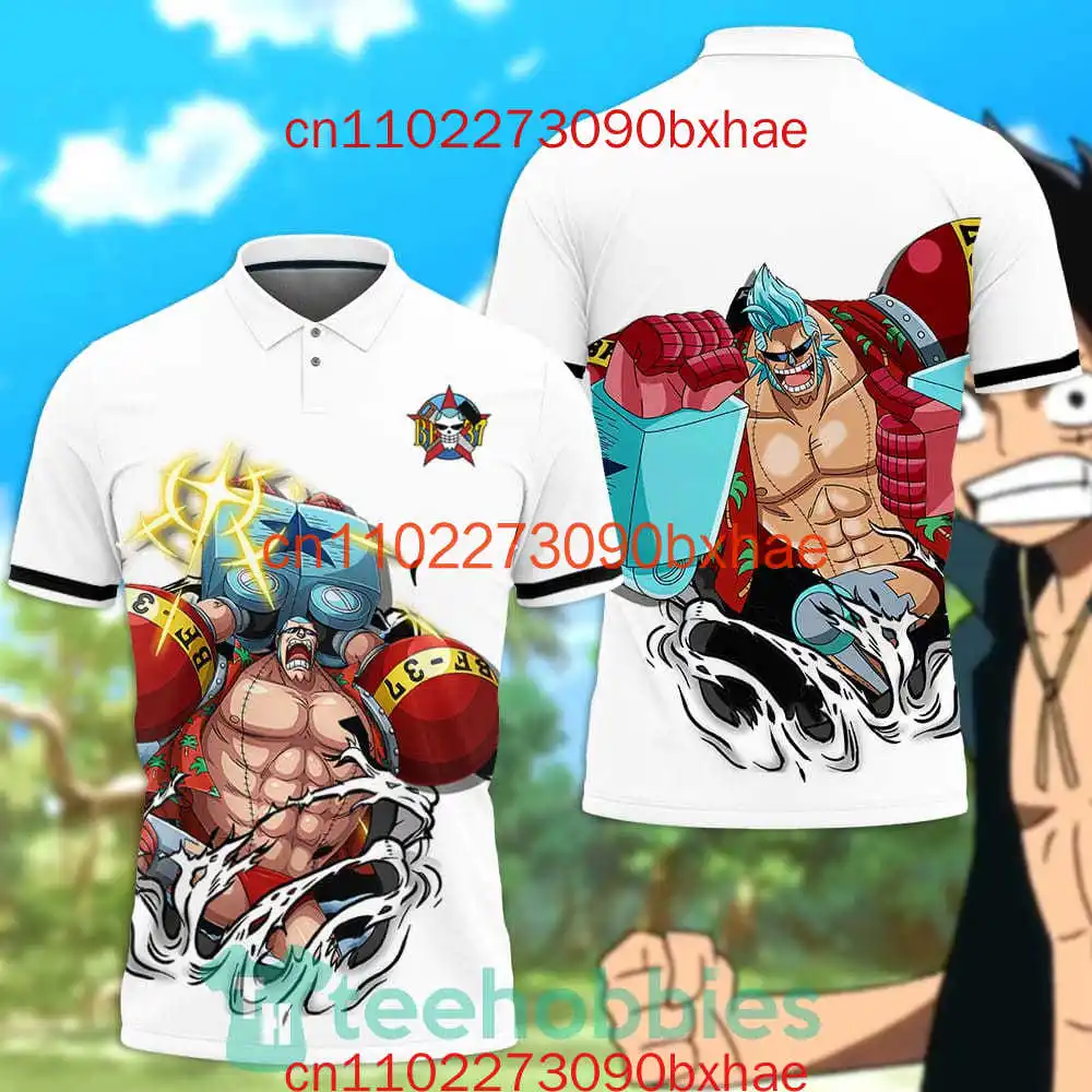 Novedad de verano, Polo Franky con estampado 3D de Anime de una pieza para fanáticos del Anime