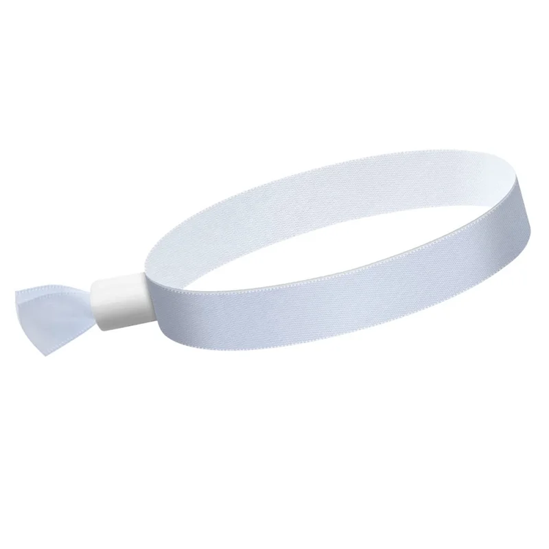 100 Pcs Cloth Event Wristbands Colored Wrist Bands Activity Wristband For Events, For Lightweight Concert Wrist Strap (White)